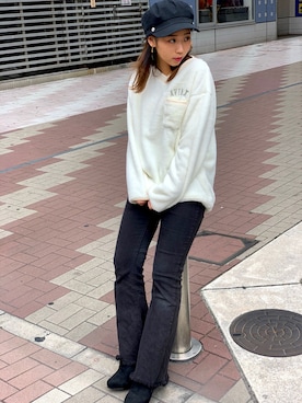 「AVIREX（アヴィレックス）のアイテム」を使った、Hikaruさん（レディース・155cm）の秋コーディネート