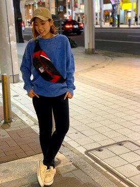 「アクティブ」｜「アイテム（キャップ）」を使った、Hikaruさん（レディース・155cm）の冬コーディネート