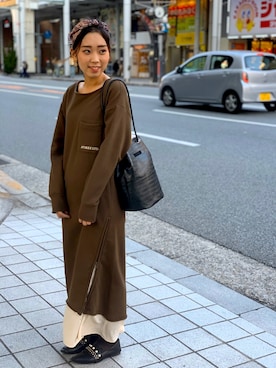 Hikaruさん（レディース・156cm）の冬コーディネート