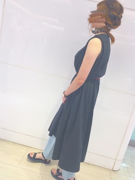 「chocomee（チョコミー）のアイテム（ワンピース/ドレス）」を使った、あおいさん（レディース・166cm）の夏コーディネート