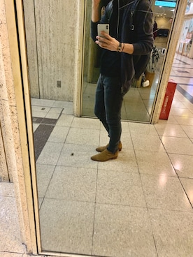 「Saint Laurent（サンローラン）のアイテム（パンツ）」を使った、あキひろさん（メンズ・174cm）の秋コーディネート