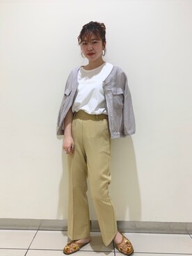 「ＵＶカット」｜「アイテム（ブルゾン）」を使った、erina♡さん（レディース・155cm）の春コーディネート