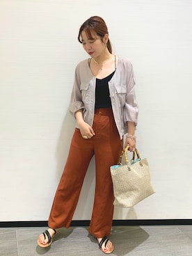 「DISCOAT（ディスコート）のアイテム（ブルゾン）」を使った、erina♡さん（レディース・155cm）の夏コーディネート