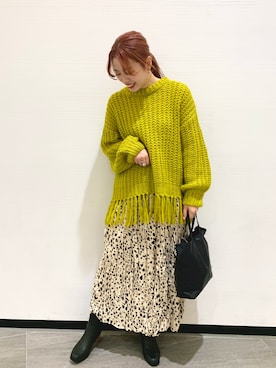 「DISCOAT（ディスコート）のアイテム（ブーツ）」を使った、erina♡さん（レディース・155cm）の秋コーディネート