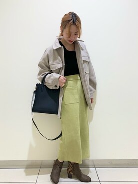 「DISCOAT（ディスコート）のアイテム（ブーツ）」を使った、erina♡さん（レディース・155cm）の秋コーディネート