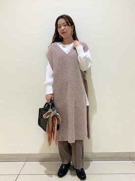 「DISCOAT（ディスコート）のアイテム（ブーツ）」を使った、erina♡さん（レディース・155cm）の秋コーディネート