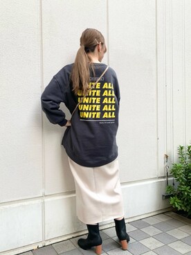 「DISCOAT（ディスコート）のアイテム（ブーツ）」を使った、erina♡さん（レディース・155cm）の秋コーディネート