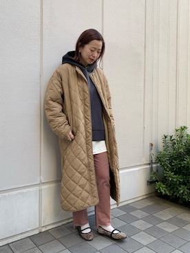 「DISCOAT（ディスコート）のアイテム（その他アウター）」を使った、erina♡さん（レディース・155cm）の冬コーディネート