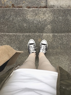 「アイラブCONVERSE」｜「アイテム（その他アウター）」を使った、iiiricomiiiさん（レディース・159cm）の冬コーディネート