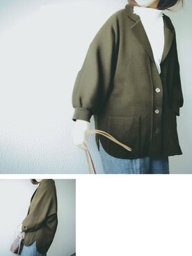 「テーラード」｜「アイテム（その他アウター）」を使った、Yotchさん（レディース・163cm）の冬コーディネート