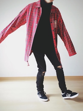 「タータンチェック」｜Yotchさん（メンズ・170cm）の春コーディネート