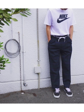 「used mix」｜「アイテム（スラックス）」を使った、Yotchさん（レディース・163cm）の秋コーディネート