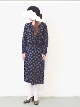 「白タイツ」｜「アイテム（セットアップ）」を使った、Yotchさん（レディース・163cm）の秋コーディネート