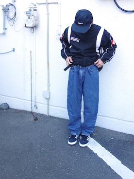 「adidas Originals（アディダスオリジナルス）のアイテム（キャップ）」を使った、Yotchさん（メンズ・170cm）の春コーディネート