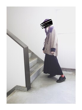 「アニマル」｜「アイテム（その他アウター）」を使った、Yotchさん（レディース・163cm）の冬コーディネート