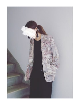 「大人古着」｜「アイテム（ジャケット/アウター）」を使った、Yotchさん（レディース・163cm）の春コーディネート