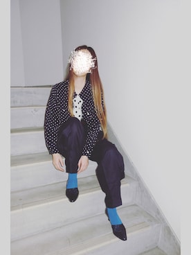 「大人古着」｜「アイテム（パンツ）」を使った、Yotchさん（レディース・163cm）の春コーディネート