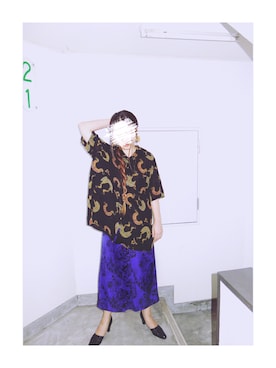 「大人古着」｜「アイテム（パンツ）」を使った、Yotchさん（レディース・163cm）の夏コーディネート