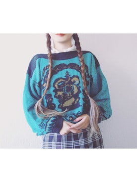 「個性的 古着」｜Yotchさん（レディース・163cm）の秋コーディネート