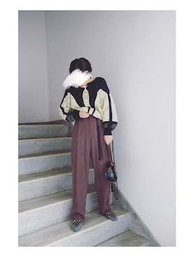 「大人古着」｜「アイテム（トップス）」を使った、Yotchさん（レディース・163cm）の秋コーディネート