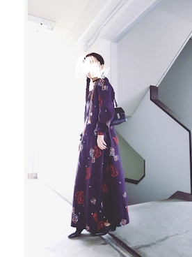 「大人古着」｜「アイテム（ワンピース/ドレス）」を使った、Yotchさん（レディース・163cm）の秋コーディネート