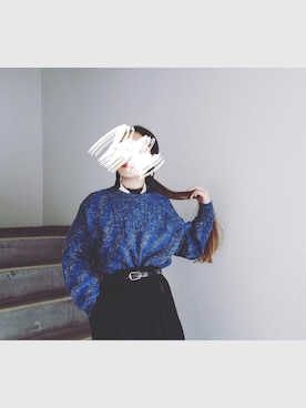 「大人古着」｜「アイテム（パンツ）」を使った、Yotchさん（レディース・163cm）の冬コーディネート