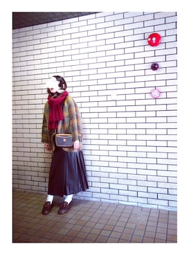 「アイテム（その他アウター）」を使った、Yotchさん（レディース・163cm）の冬コーディネート