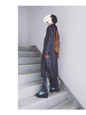 「大人古着」｜「アイテム（トップス）」を使った、Yotchさん（レディース・163cm）の冬コーディネート