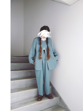 「パンツセットアップ」｜Yotchさん（レディース・163cm）の春コーディネート
