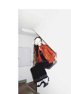「大人古着」｜「アイテム（サロペット/オーバーオール）」を使った、Yotchさん（レディース・163cm）の春コーディネート
