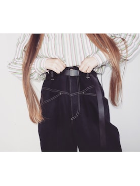 「だぼだぼ」｜「アイテム（その他）」を使った、Yotchさん（レディース・163cm）の春コーディネート