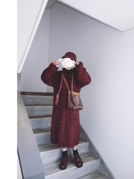 「もけもけ」｜Yotchさん（レディース・163cm）の冬コーディネート