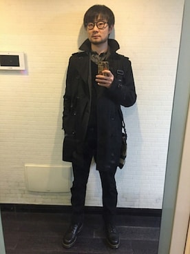 「アイテム（メッセンジャーバッグ）」を使った、喯嘚儿木さん（メンズ・175cm・30代）の冬コーディネート