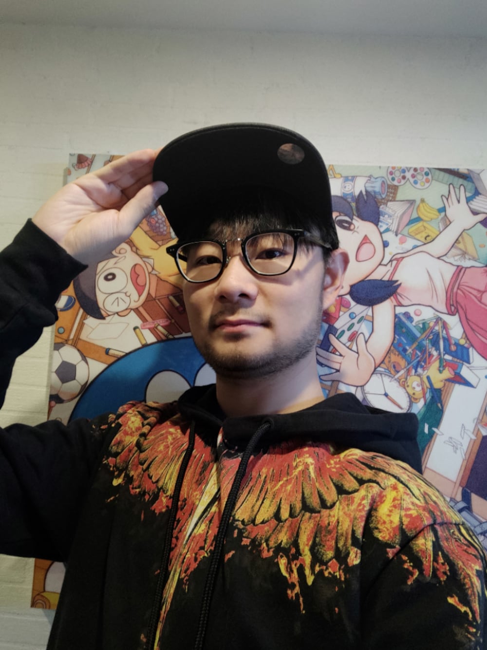 「MARCELO BURLONのアイテム（パーカー、ブラック系）」を使った、喯嘚儿木さん（メンズ・175cm）の秋コーディネートの1枚目の写真