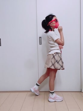 「キュロット」｜「アイテム（その他）」を使った、Hon♡ruさん（キッズ・122cm）の夏コーディネート
