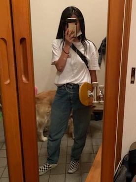 「153cm」｜「アイテム（スリッポン）」を使った、Chisato さん（レディース・153cm）の秋コーディネート