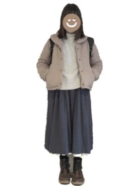 「サマンサ モスモス(Samansa Mos2)」｜「アイテム（ダウンジャケット/コート）」を使った、ちこぴっと*＊さん（レディース・148cm）の冬コーディネート