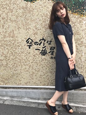 「KBF+（ケービーエフプラス）のアイテム（ハンドバッグ）」を使った、Emiliaさん（レディース・160cm）の夏コーディネート