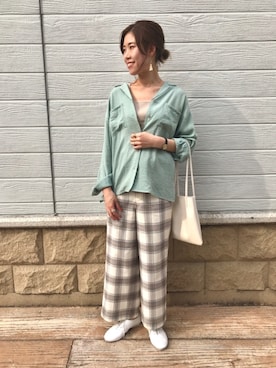 「BCSTOCK」｜「アイテム（パンツ）」を使った、chrさん（レディース・165cm）の春コーディネート