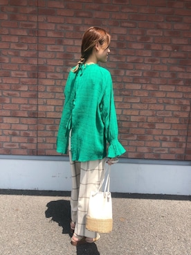 「BCSTOCK」｜「アイテム（パンツ）」を使った、chrさん（レディース・165cm）の春コーディネート