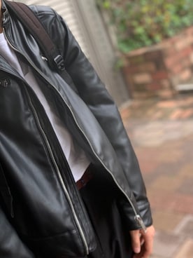 「WEGO（ウィゴー）のアイテム（その他パンツ、ブラック系）」を使った、まーゆさん（メンズ・174cm）の冬コーディネート