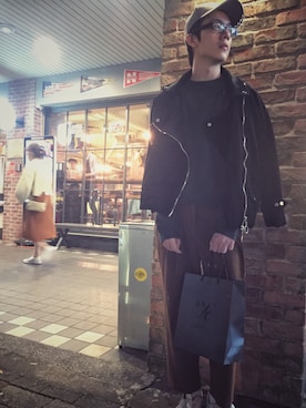 「復古 休閒」｜Austinさん（メンズ・174cm）の冬コーディネート