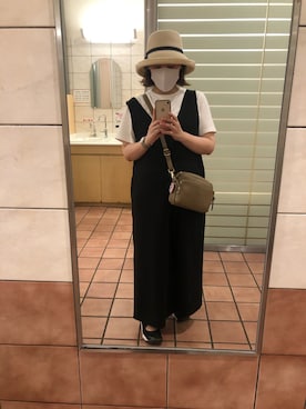 「LEPSIM（レプシィム）のアイテム（オールインワン・サロペット）」を使った、MIさん（レディース・158cm）の夏コーディネート
