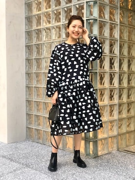 「UNITED ARROWS（ユナイテッドアローズ）のアイテム（ピアス（両耳用））」を使った、大田 真穂さん（レディース・158cm）の春コーディネート