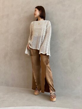 大田 真穂さん（レディース・158cm）の春コーディネート