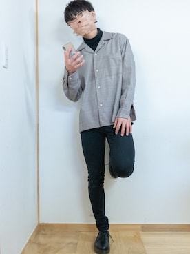 「JUNRED（ジュンレッド）のアイテム（その他シューズ）」を使った、もーさんさん（メンズ・170cm）の春コーディネート