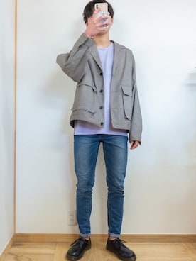 「JUNRED（ジュンレッド）のアイテム（その他シューズ）」を使った、もーさんさん（メンズ・170cm）の春コーディネート