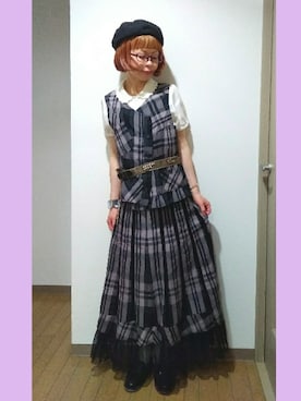 「マキシスカート」｜「アイテム（セットアップ）」を使った、ちなつ*さん（レディース・152cm）の夏コーディネート