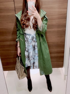 「GRL（グレイル）のアイテム（モッズコート）」を使った、taroさん（レディース・159cm）の春コーディネート
