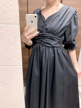 「fifth（フィフス）のウエストギャザーロングワンピース（ワンピース）」を使った、taroさん（レディース・157cm）の夏コーディネート